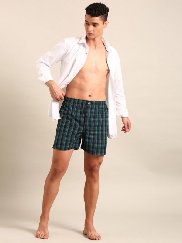 Joven 100% Cotton CHECKED Boxers Pack of 12 Pcs box - Image 5