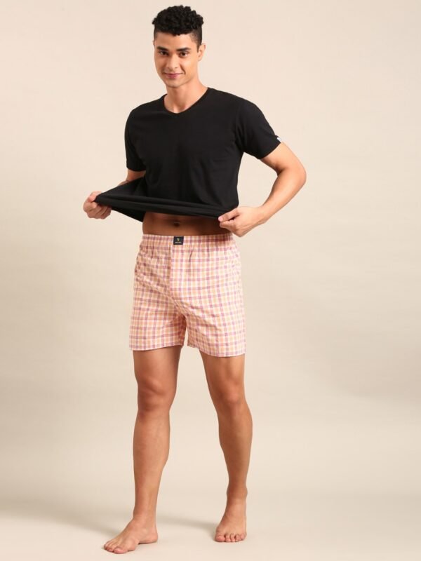 Joven 100% Cotton CHECKED Boxers Pack of 12 Pcs box - Image 7