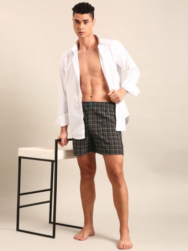 Joven 100% Cotton CHECKED Boxers Pack of 12 Pcs box - Image 13