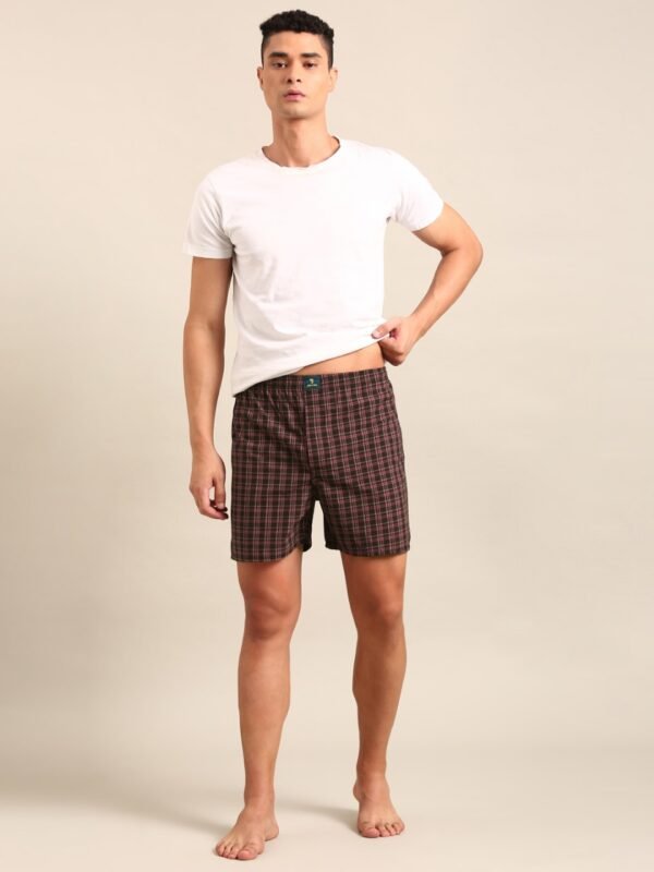 Joven 100% Cotton CHECKED Boxers Pack of 12 Pcs box - Image 9