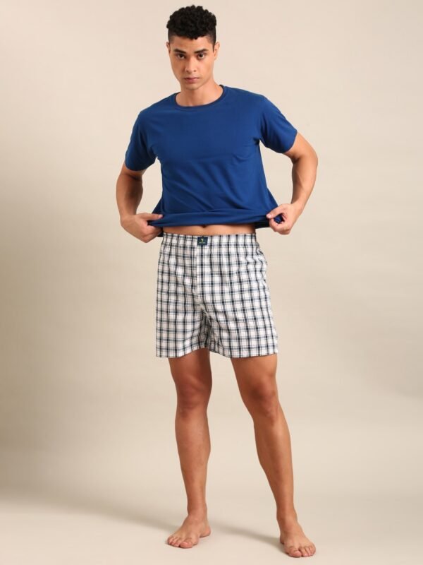 Joven 100% Cotton CHECKED Boxers Pack of 12 Pcs box - Image 10