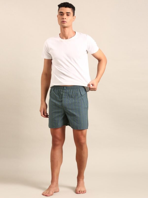 Joven 100% Cotton CHECKED Boxers Pack of 12 Pcs box - Image 11