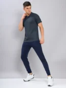 OR-51 DARK CARBON MEN'S SOLID PIQUE SLIM FIT POLO T-SHIRT
